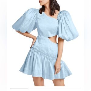 Aje Chateau Puff Sleeve Mini Dress